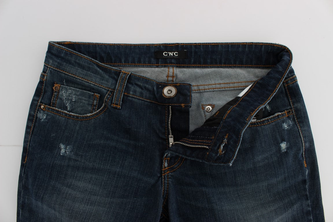 Chic Blue Regular Fit Designer Jeans - The Luxe Alliance