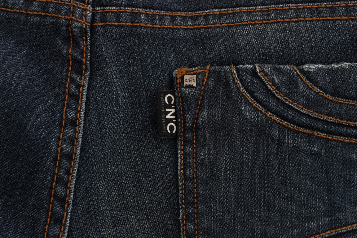 Chic Blue Regular Fit Designer Jeans - The Luxe Alliance