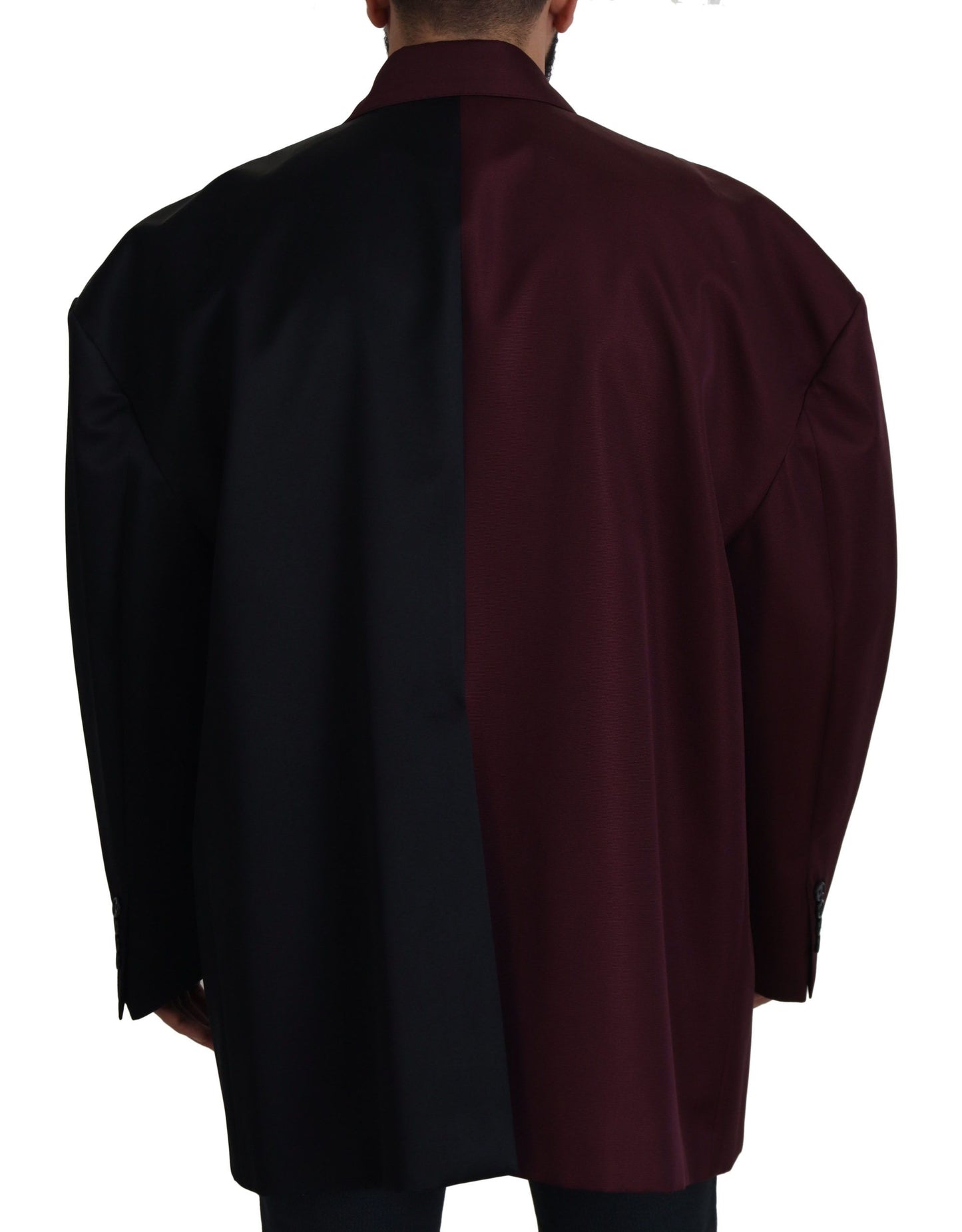 - Elegant Bordeaux Double-Breasted Jacket