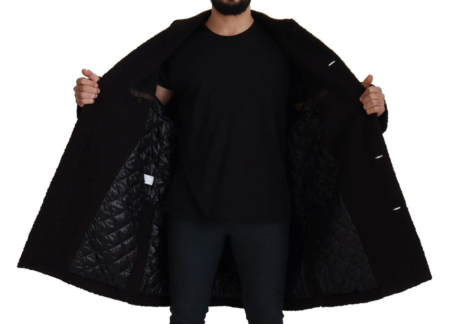 - Elegant Black Alpaca Wool Blend Jacket