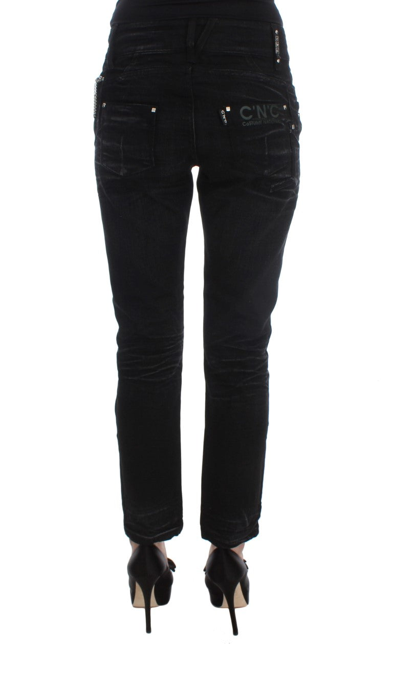 - Elegant Black Slouchy Fit Jeans for Trendsetters