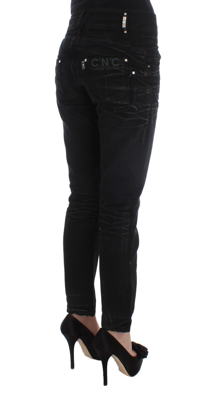 - Elegant Black Slouchy Fit Jeans for Trendsetters