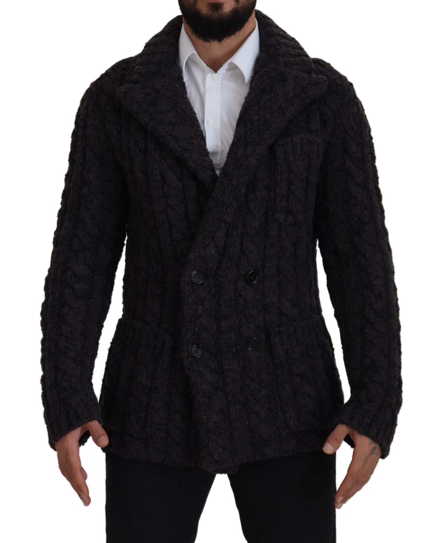 - Elegant Double-Breasted Wool-Cashmere Coat