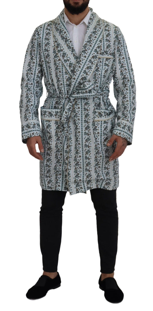 - Elegant Floral Cotton Jacket Robe
