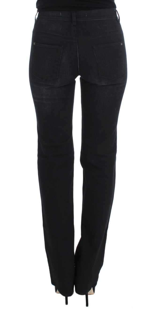 - Chic Slim Fit Bootcut Denim Jeans