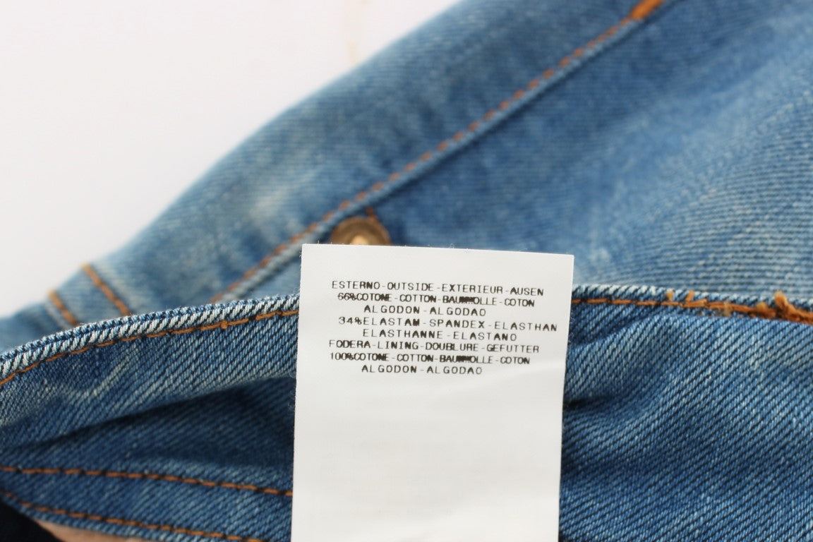 - Sleek Blue Slim Fit Designer Jeans