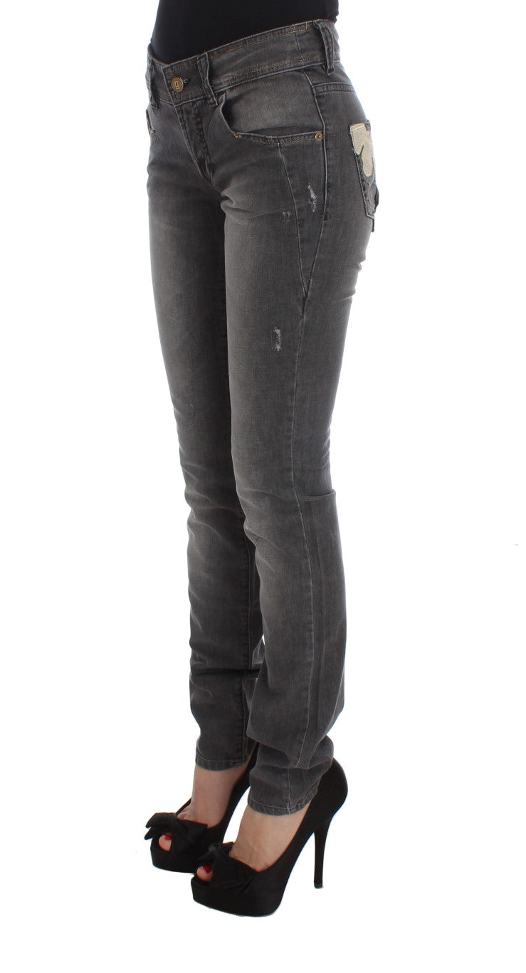 - Elegant Slim Fit Gray Wash Jeans