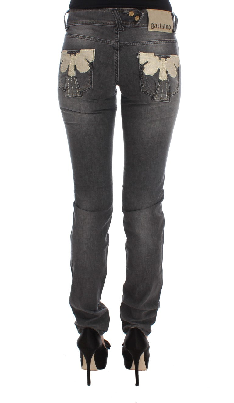 - Elegant Slim Fit Gray Wash Jeans