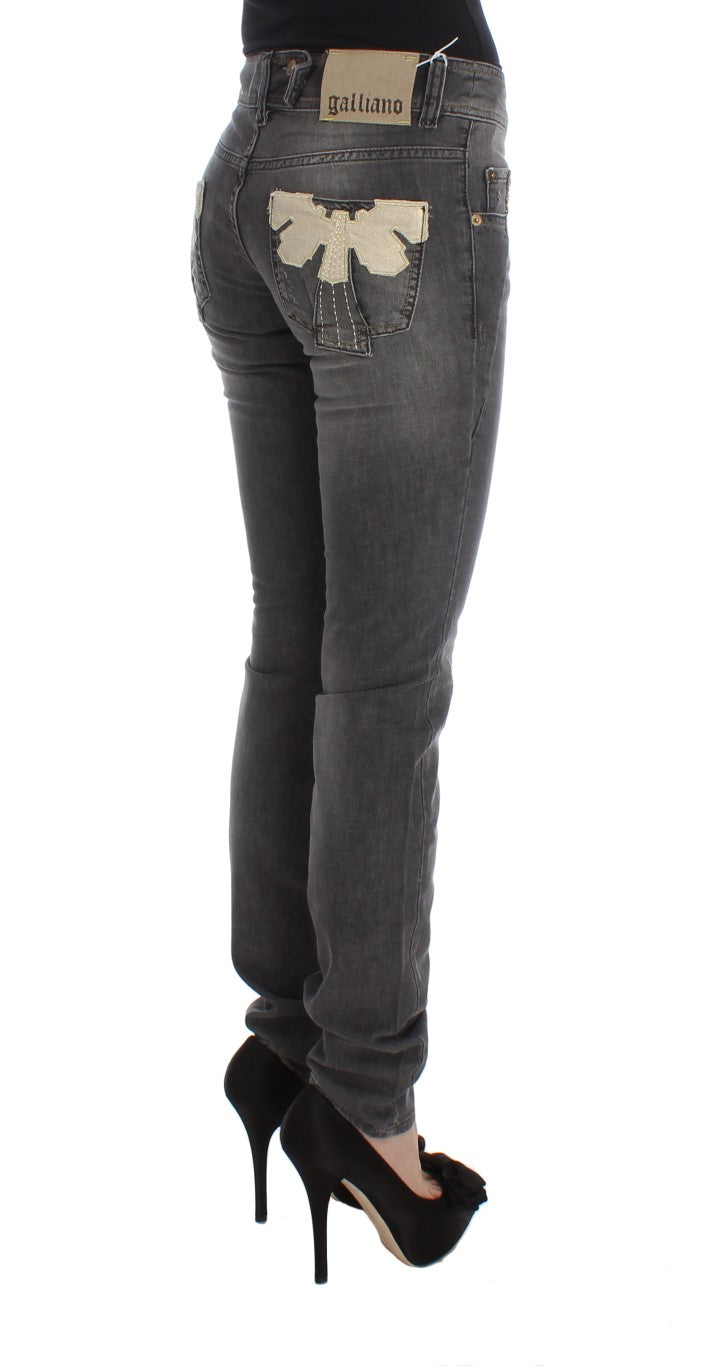 - Elegant Slim Fit Gray Wash Jeans