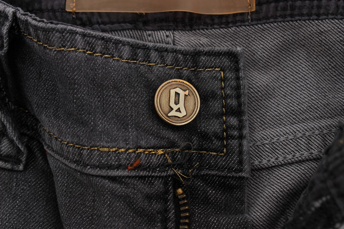 - Elegant Slim Fit Gray Wash Jeans