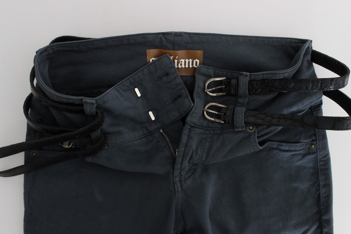 - Sleek Slim Fit Italian Jeans in Chic Blue