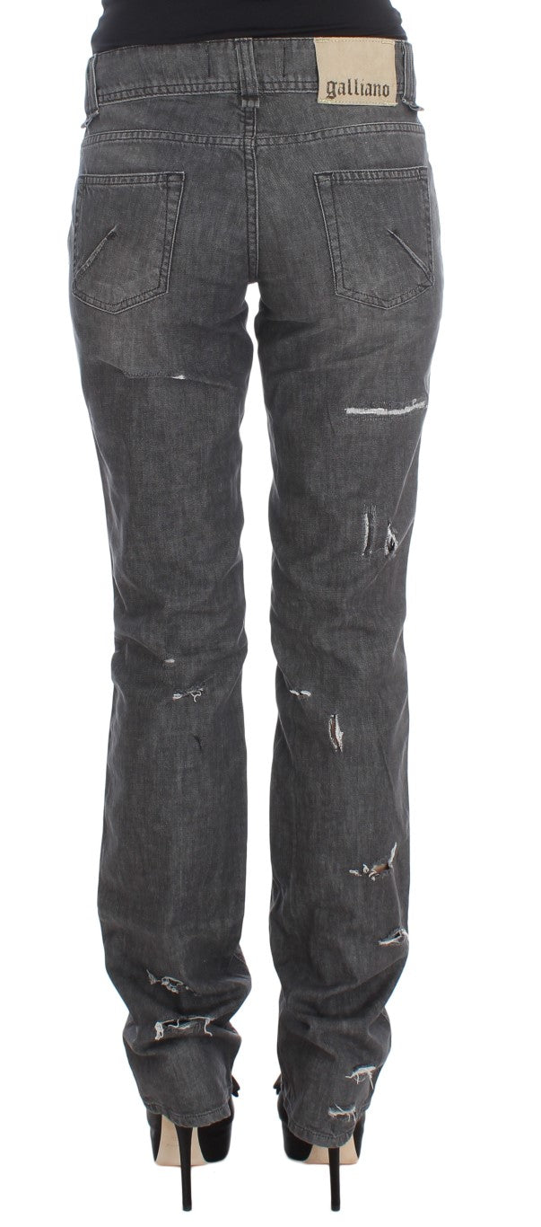 - Chic Gray Wash Straight Fit Jeans