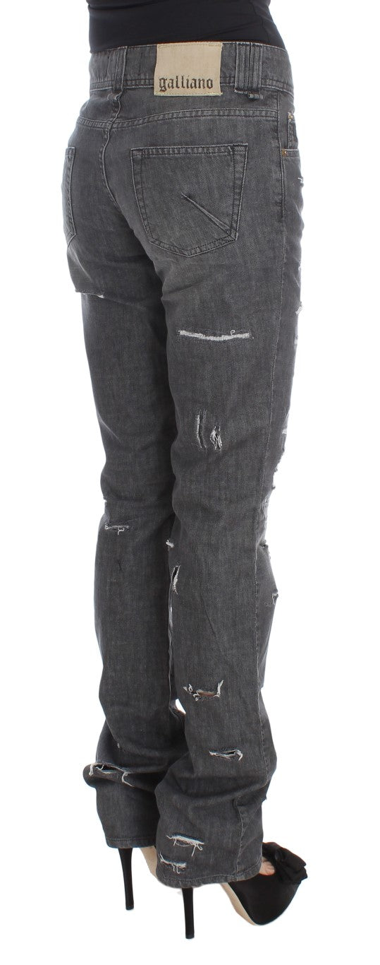 - Chic Gray Wash Straight Fit Jeans