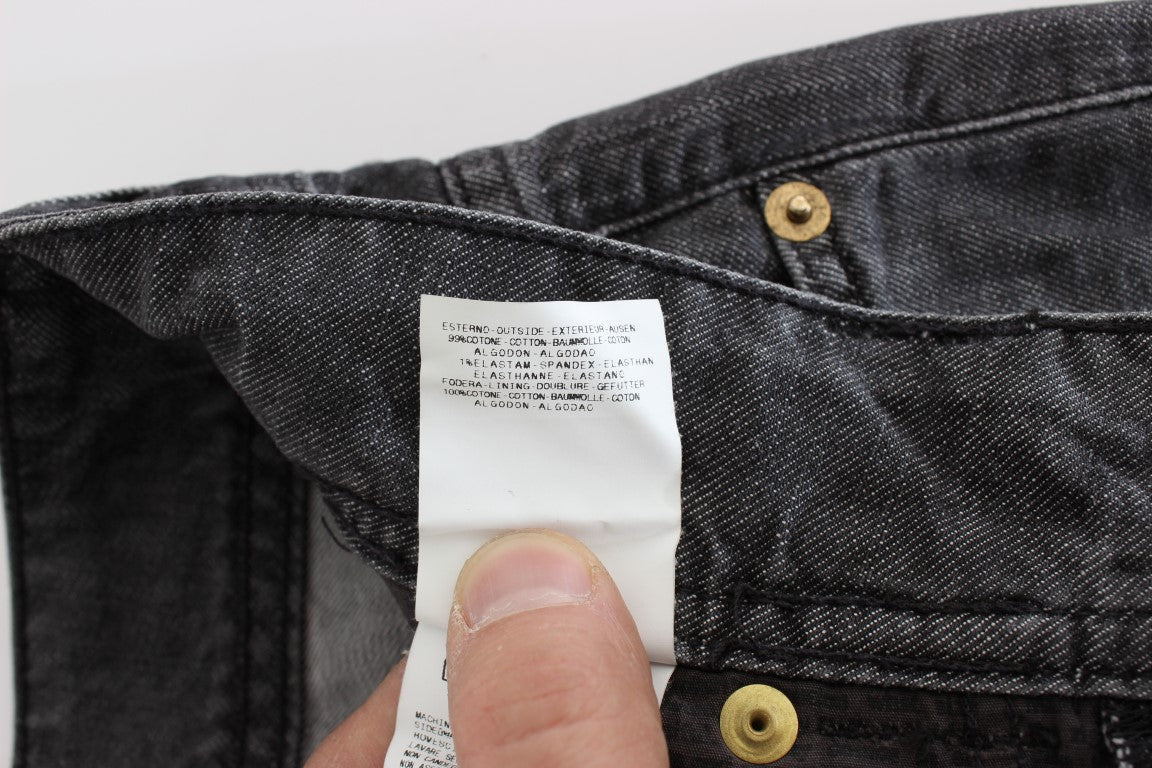 - Chic Gray Wash Straight Fit Jeans