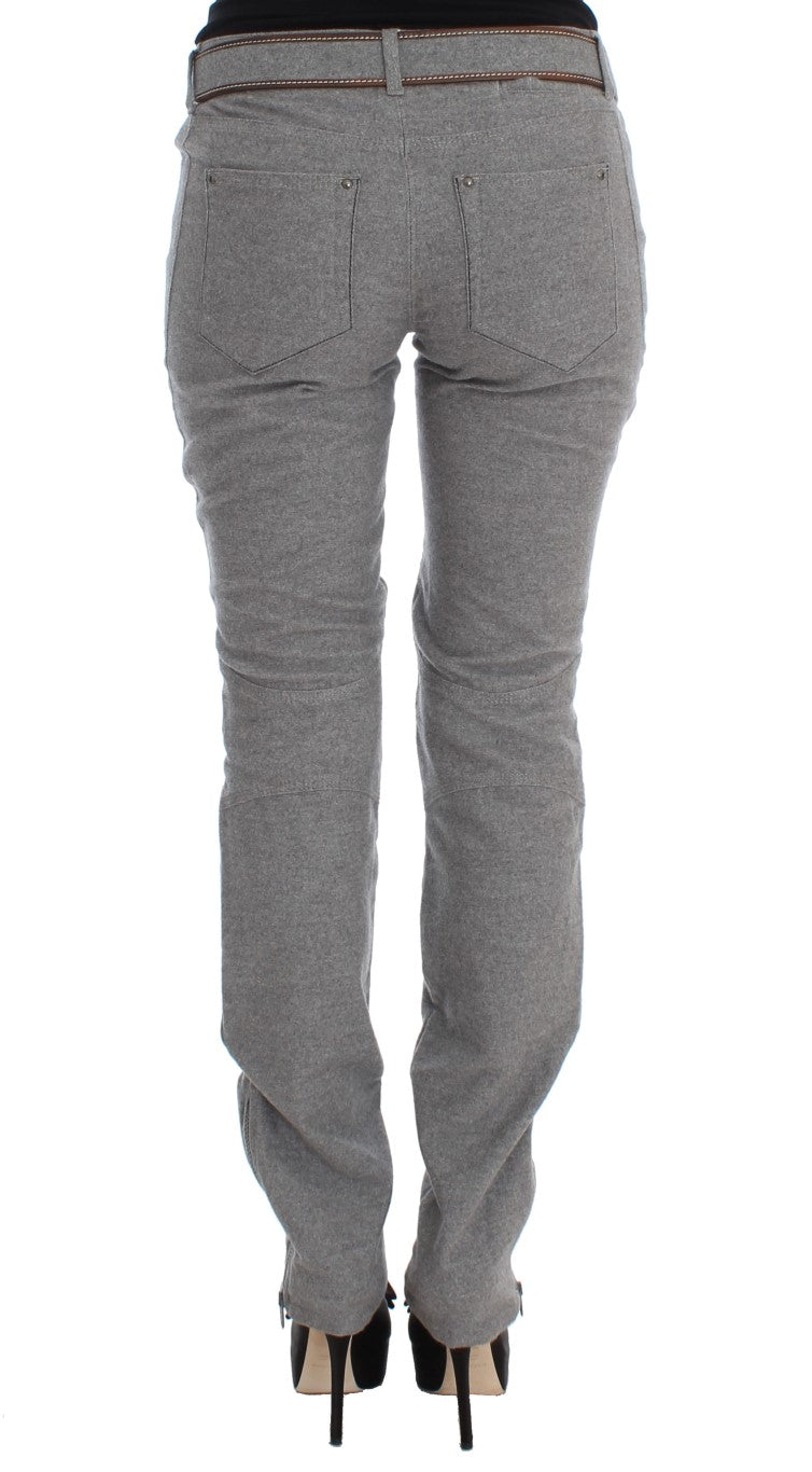 - Chic Gray Casual Cotton Pants