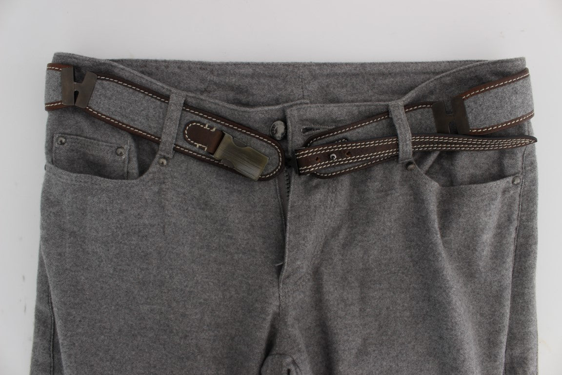 - Chic Gray Casual Cotton Pants