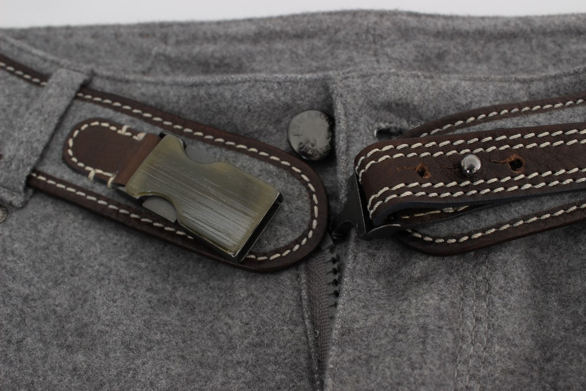 - Chic Gray Casual Cotton Pants