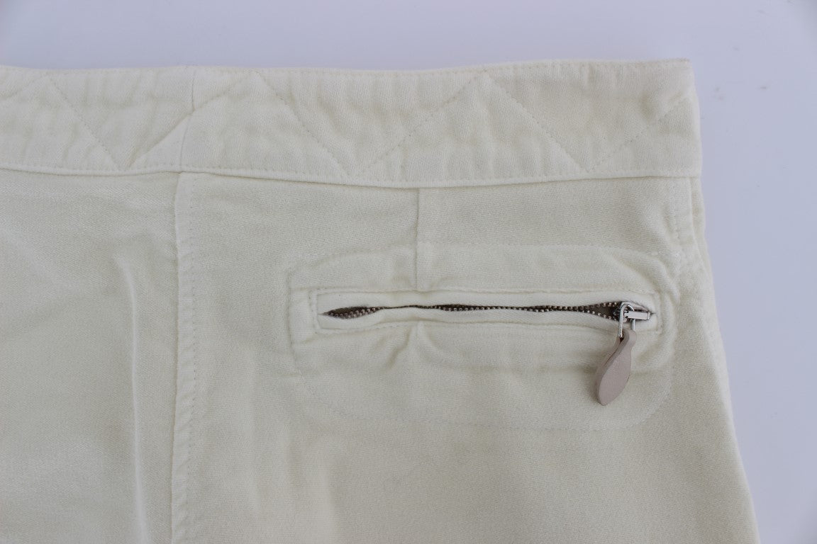 - Beige Capri Cropped Chic Pants