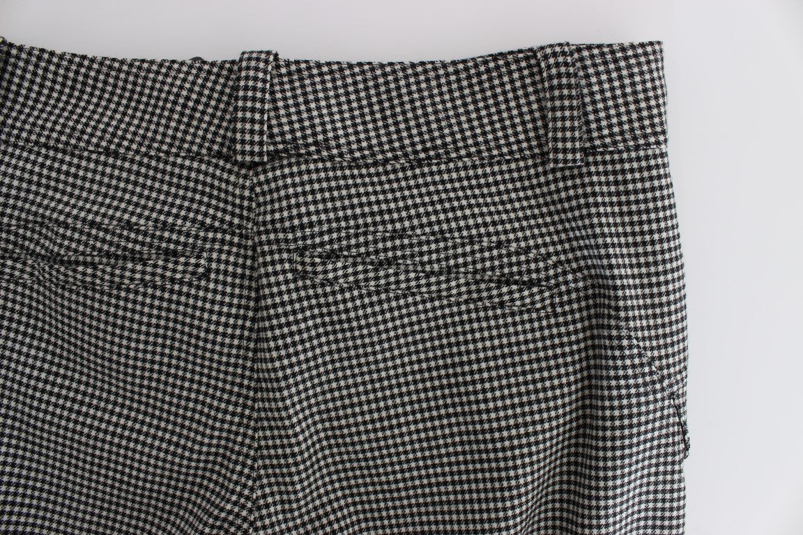- Chic Checkered Black & White Regular Fit Pants