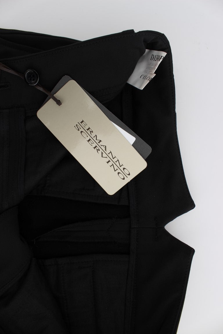 - Elegant Cropped Capri Pants in Black