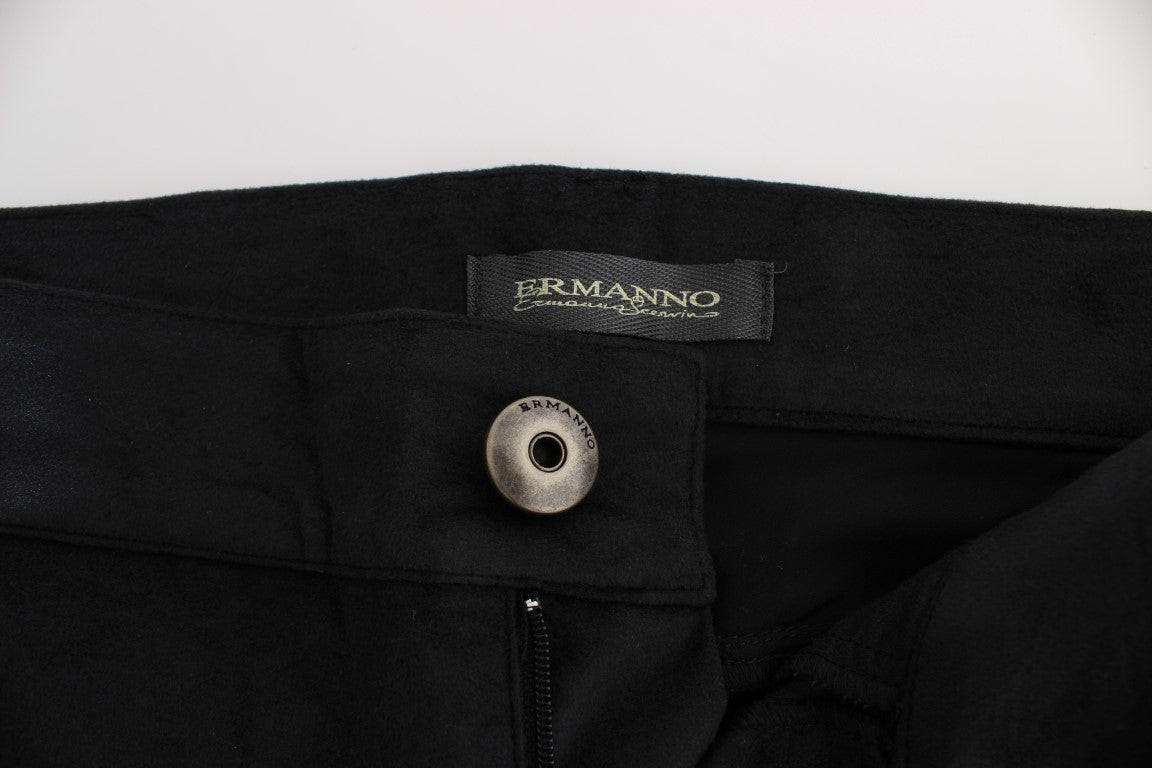 Chic Black Regular Fit Trousers - The Luxe Alliance