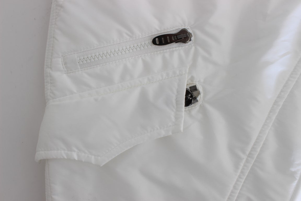 - Chic White Nylon Cargo Pants by Italian Designer