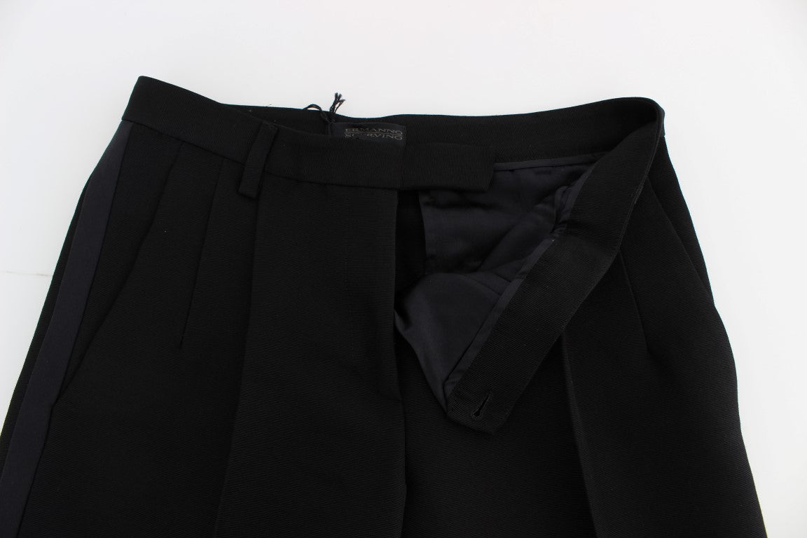 - Chic Black Wide Leg Silk Blend Jeans