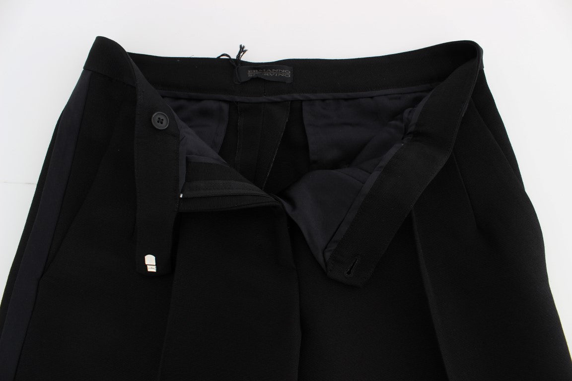 - Chic Black Wide Leg Silk Blend Jeans