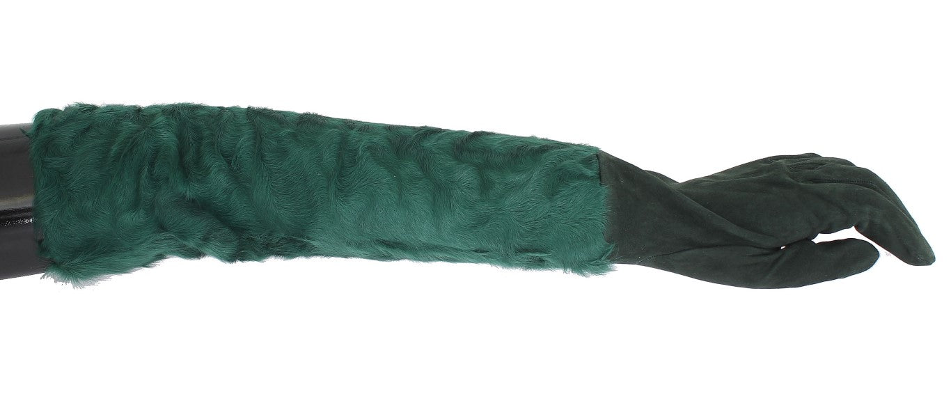 - Elegant Elbow-Length Leather Gloves