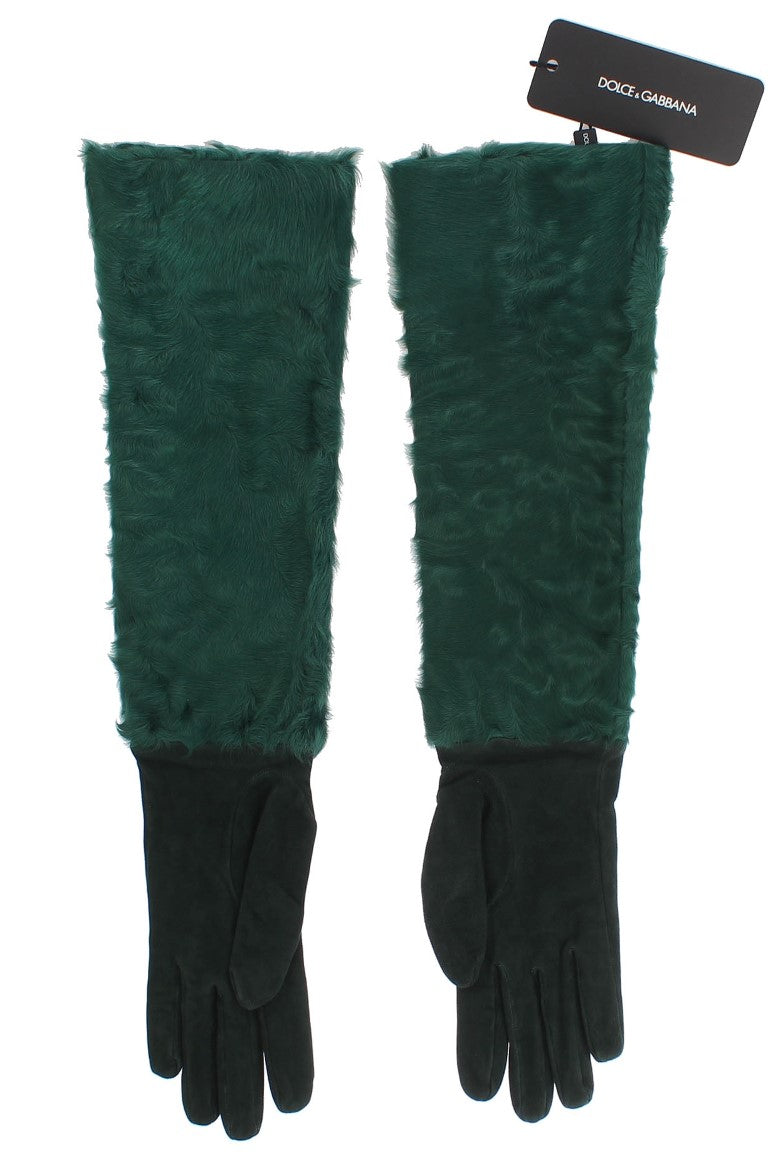 - Elegant Elbow-Length Leather Gloves