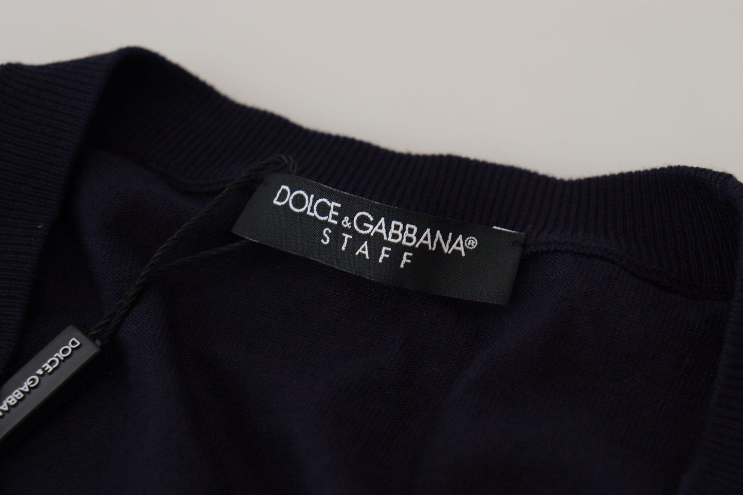 Dolce & Gabbana Elegant Virgin Wool Cardigan Sweater - Blue