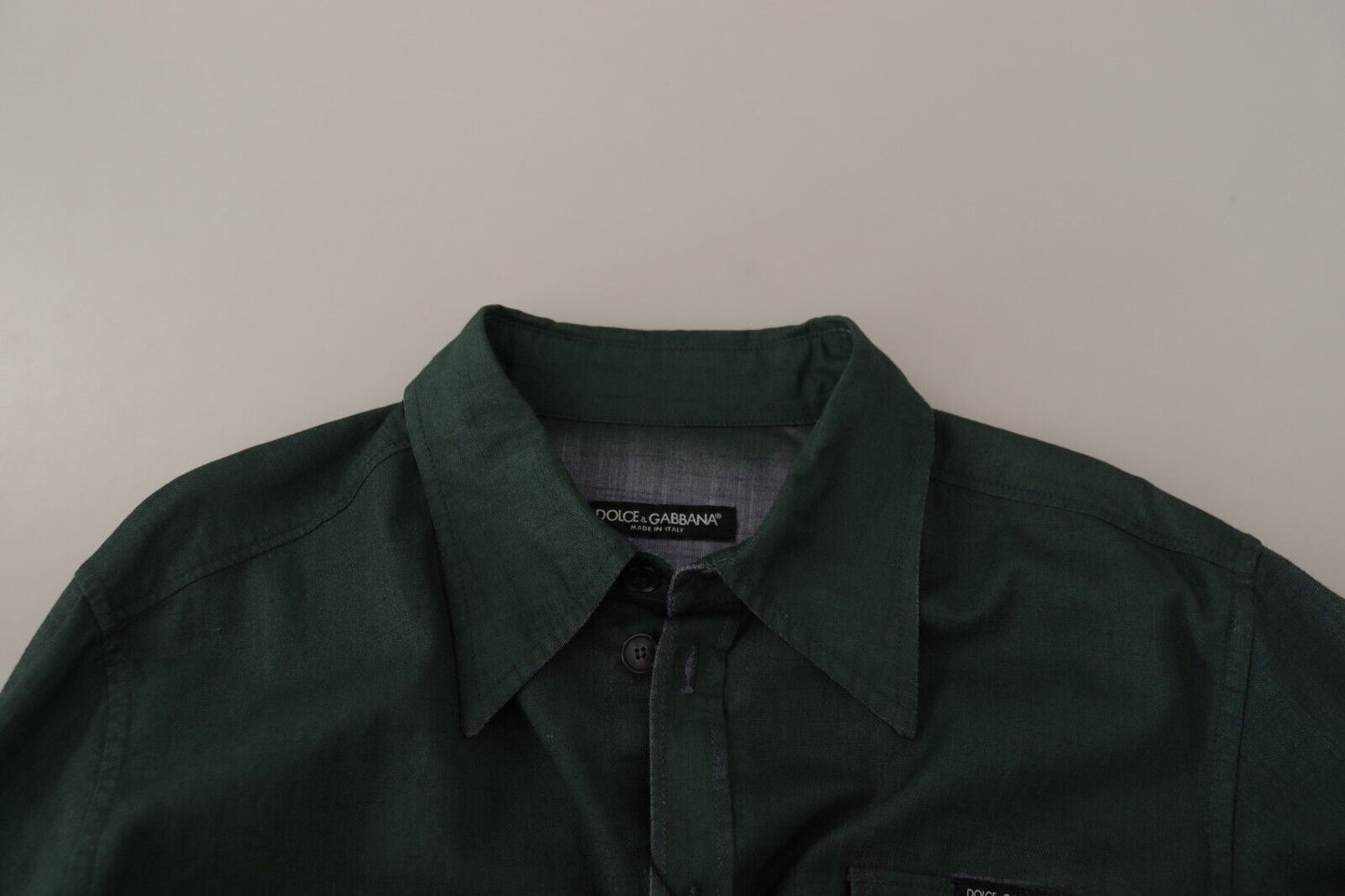 - Emerald Elegance Slim Fit Casual Shirt