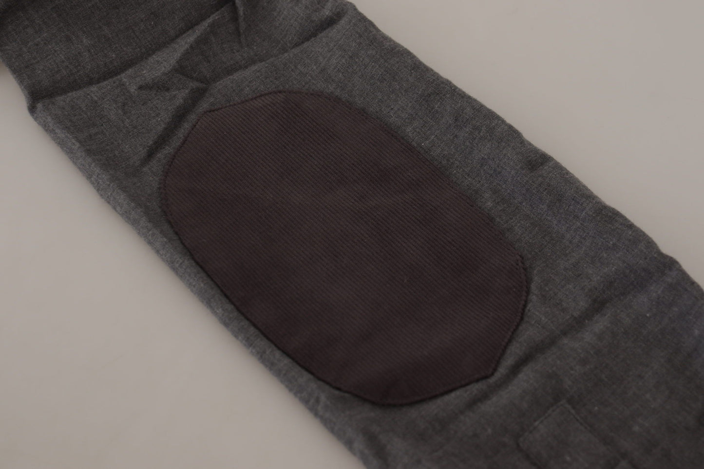 - Sleek Gray Cotton Casual Button Front Shirt