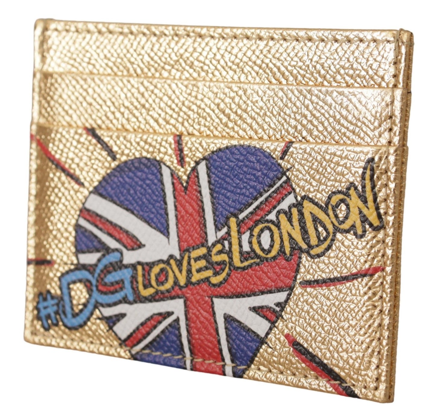 - Elegant Gold Leather Cardholder