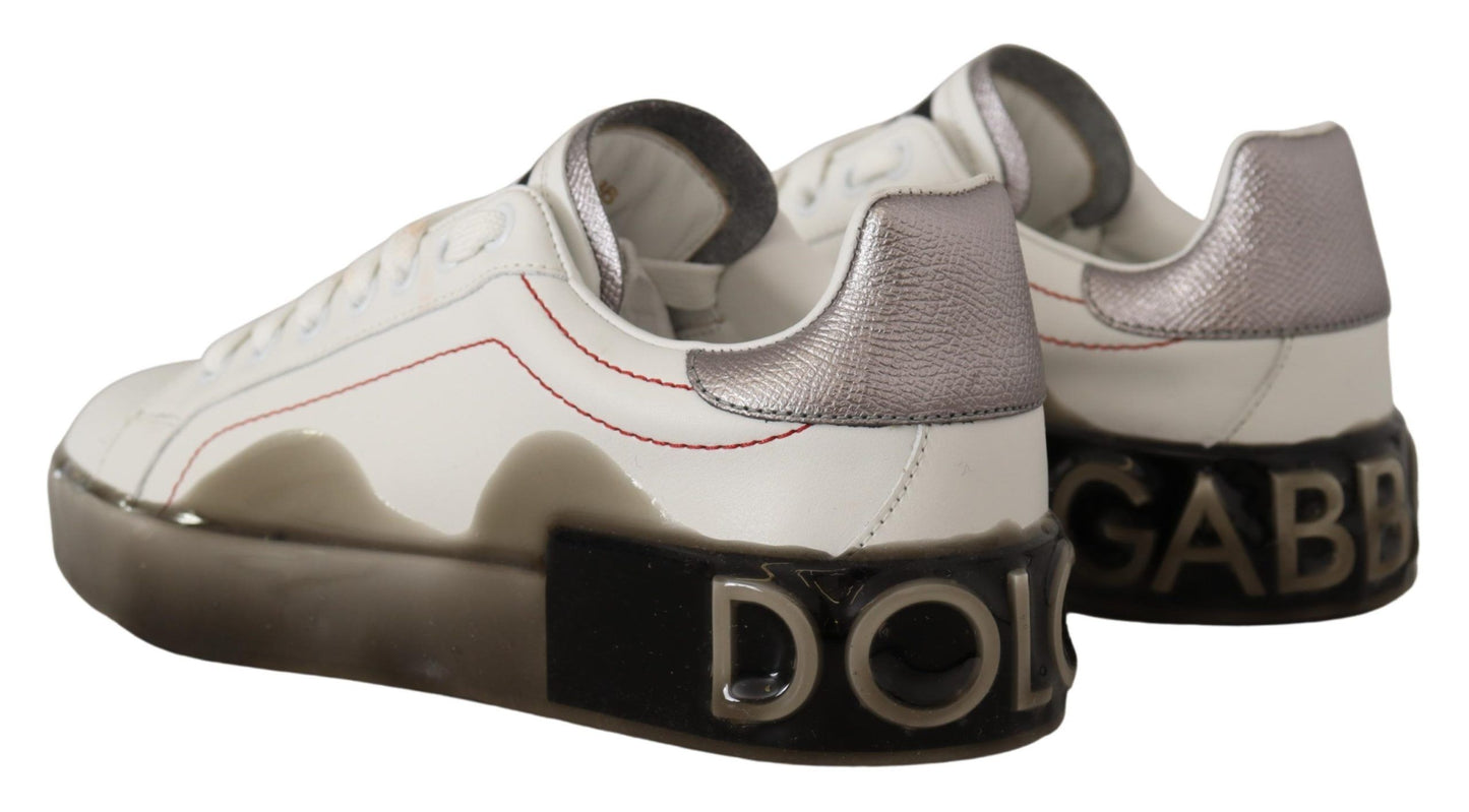 - Elegant White Leather Sneakers