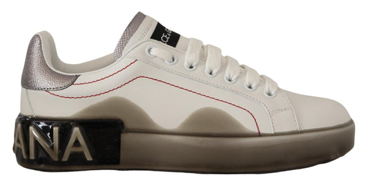 - Elegant White Leather Sneakers