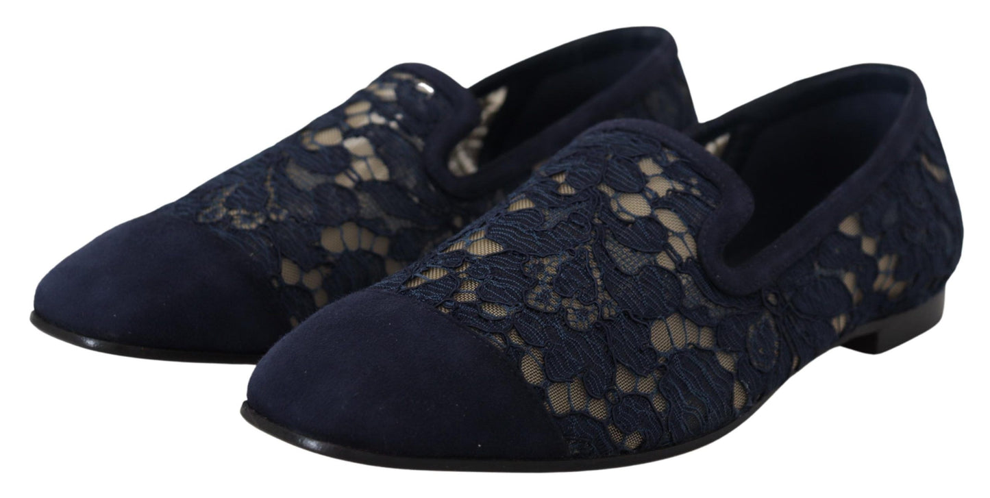 - Elegant Blue Loafers Flats - Summer Chic