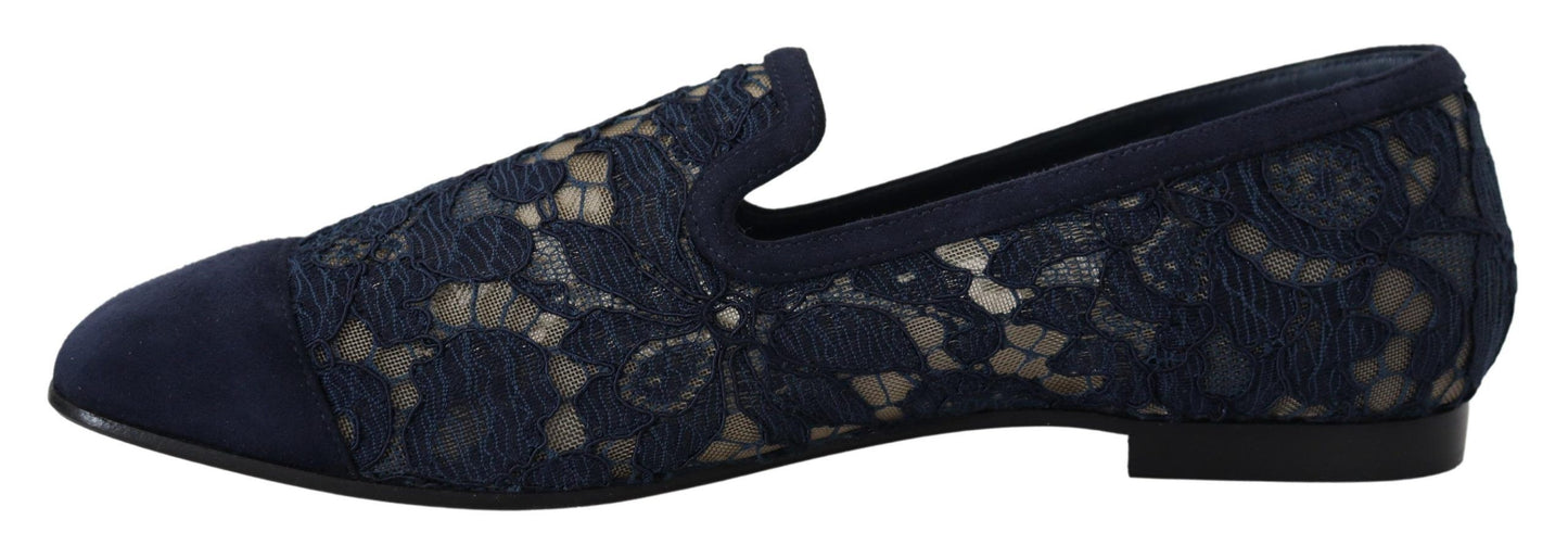 - Elegant Blue Loafers Flats - Summer Chic