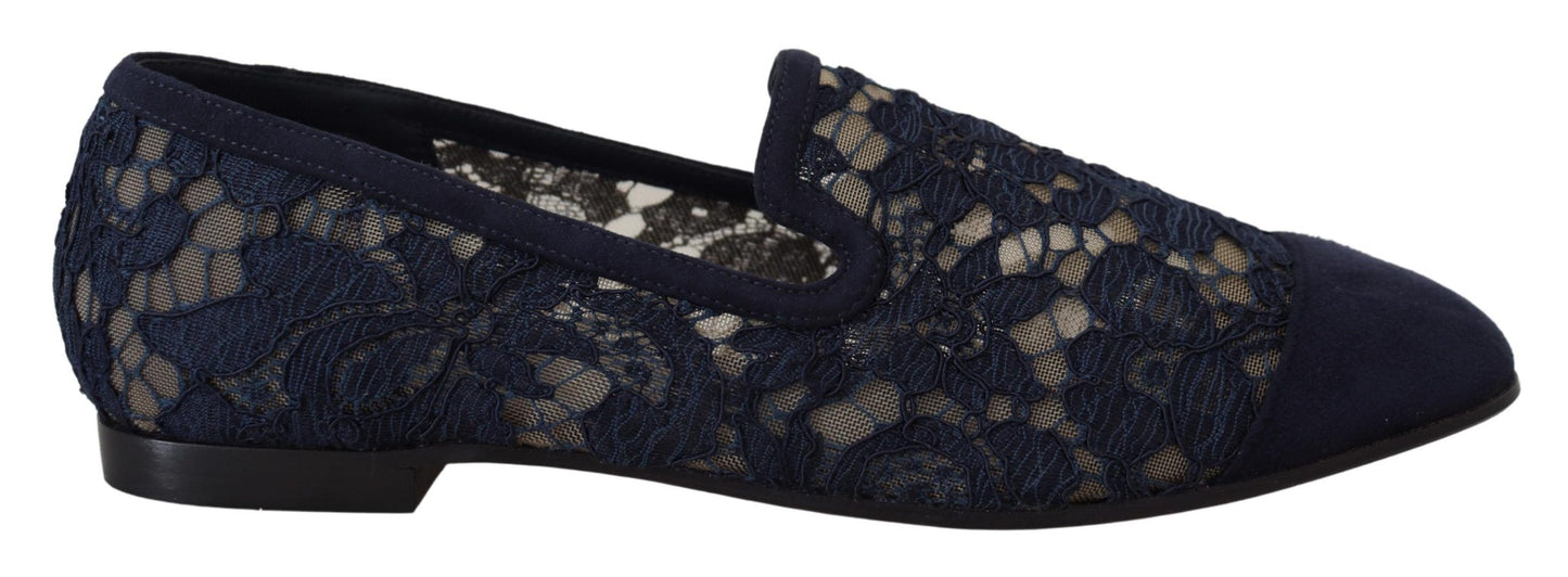 - Elegant Blue Loafers Flats - Summer Chic