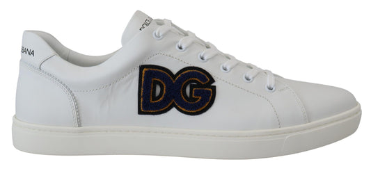 - Elegant White Leather Men's Sneakers