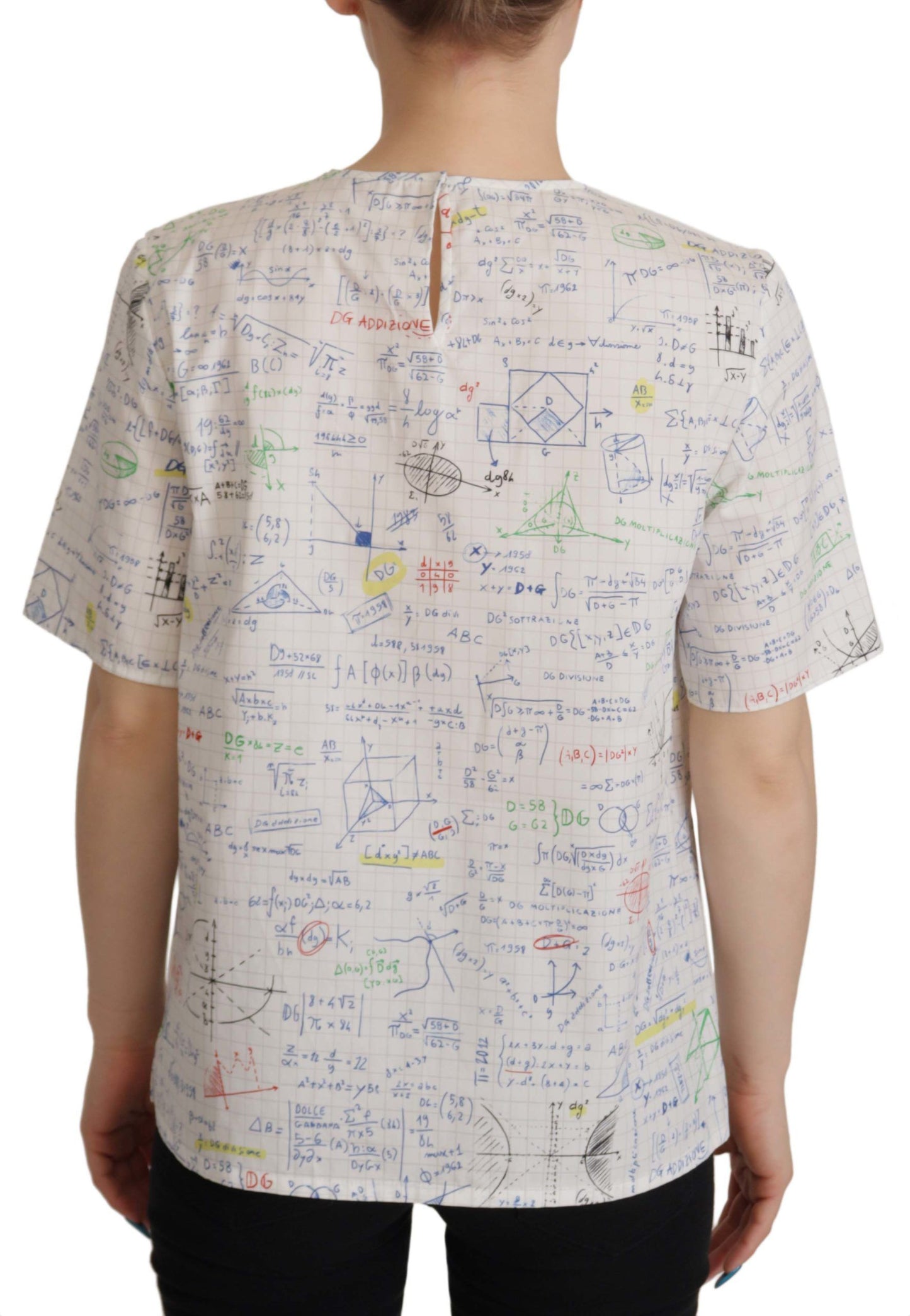 - Algebra Print Round Neck Cotton Tee