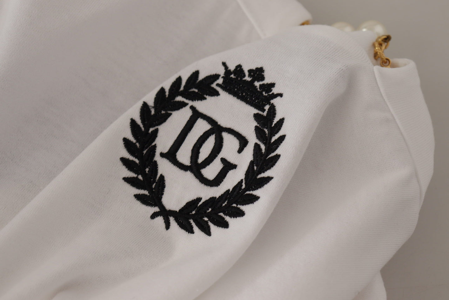 - Stunning V-Neckline Logo Embellished Tee