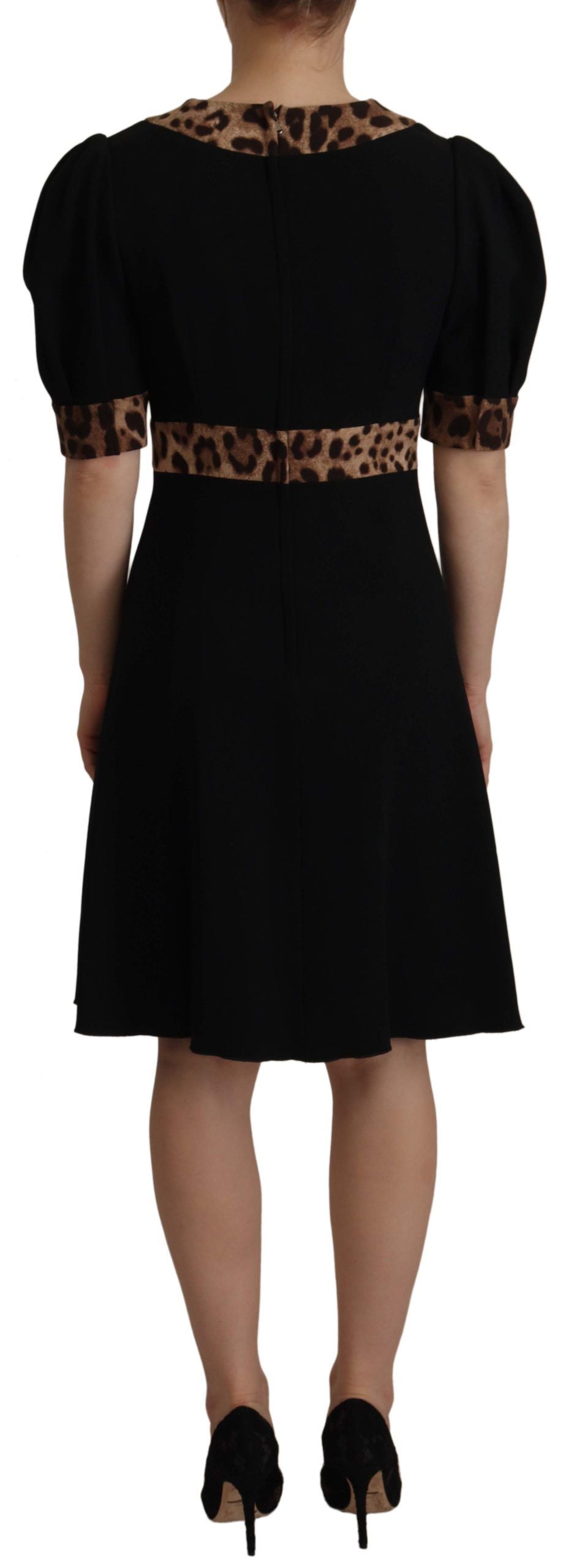 - Elegant Black V-Neck A-Line Dress