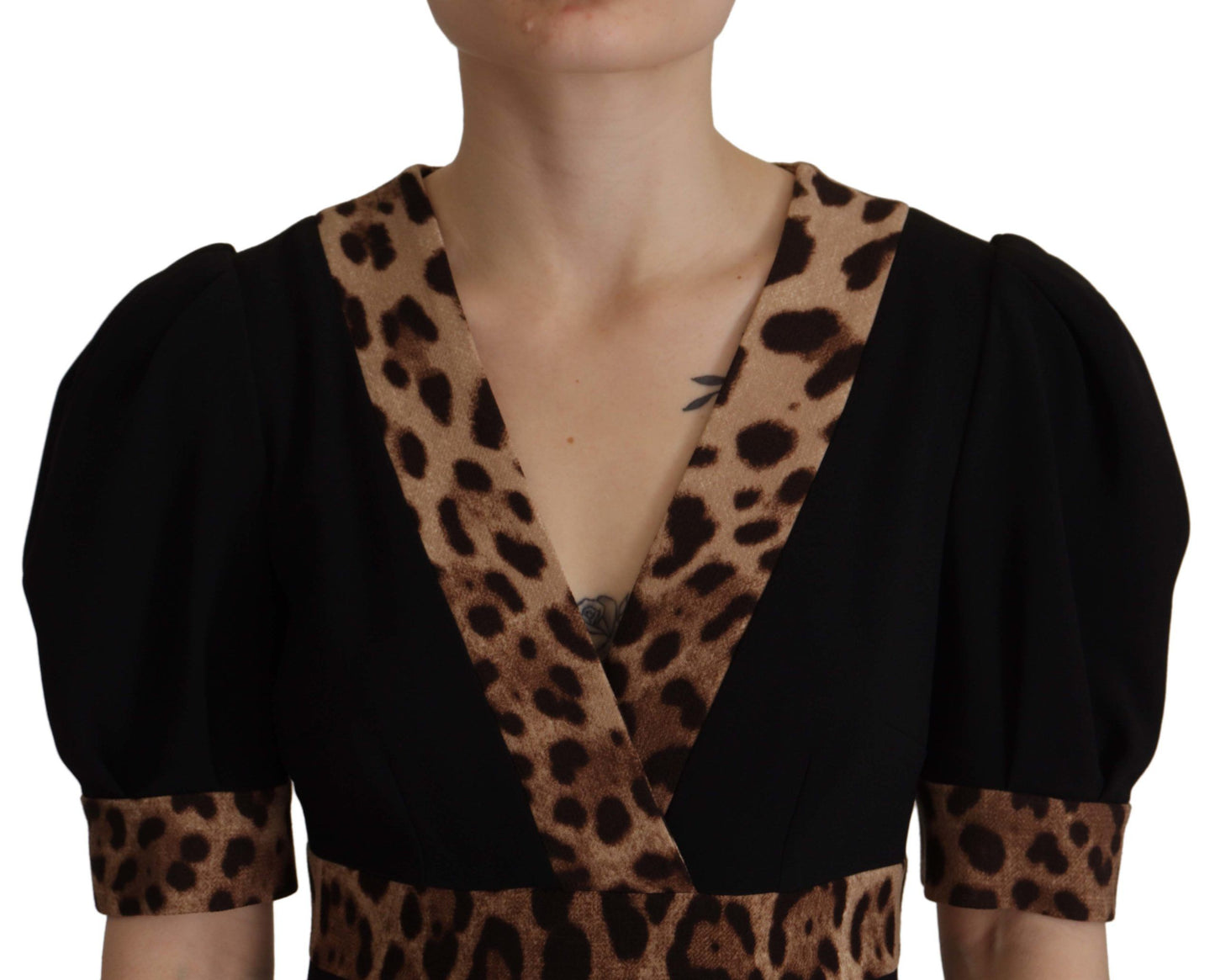 - Elegant Black V-Neck A-Line Dress
