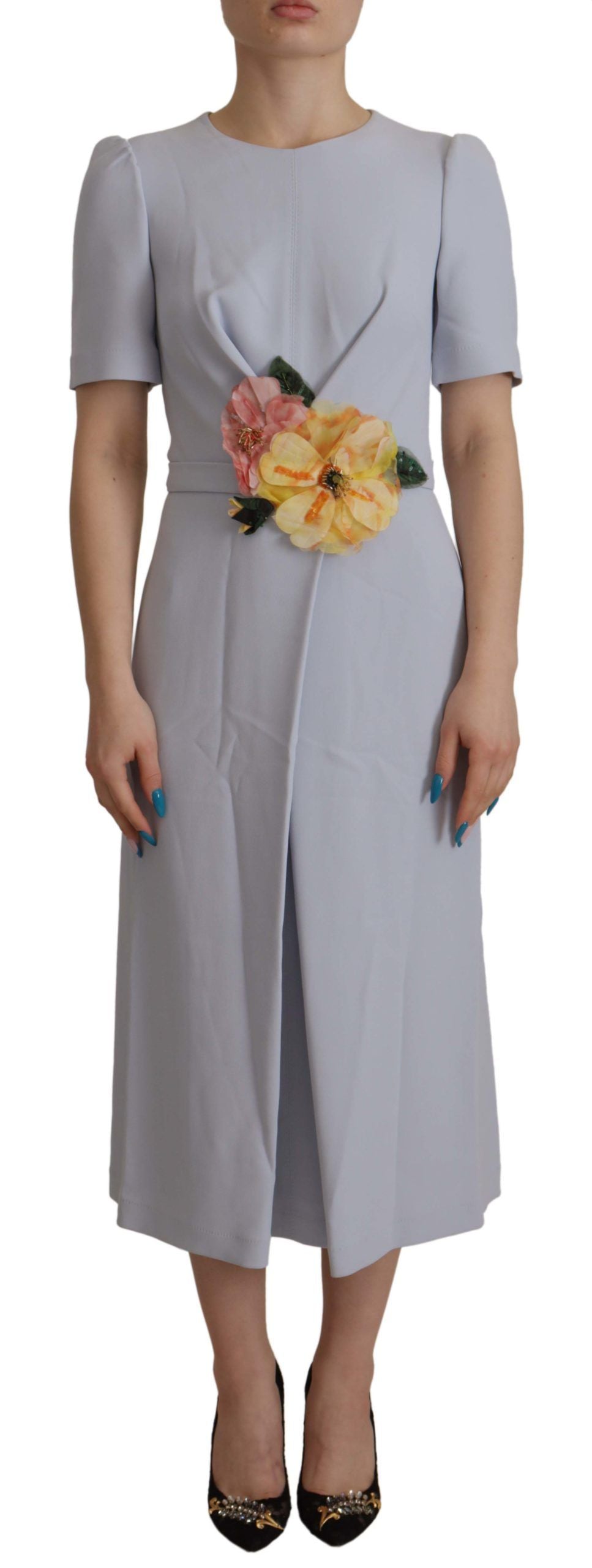 - Elegant Light Blue A-line Dress