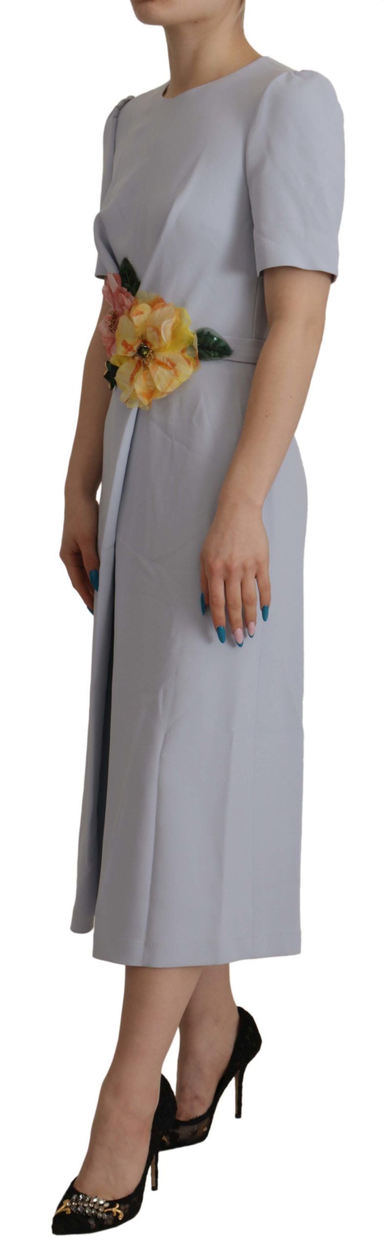 - Elegant Light Blue A-line Dress