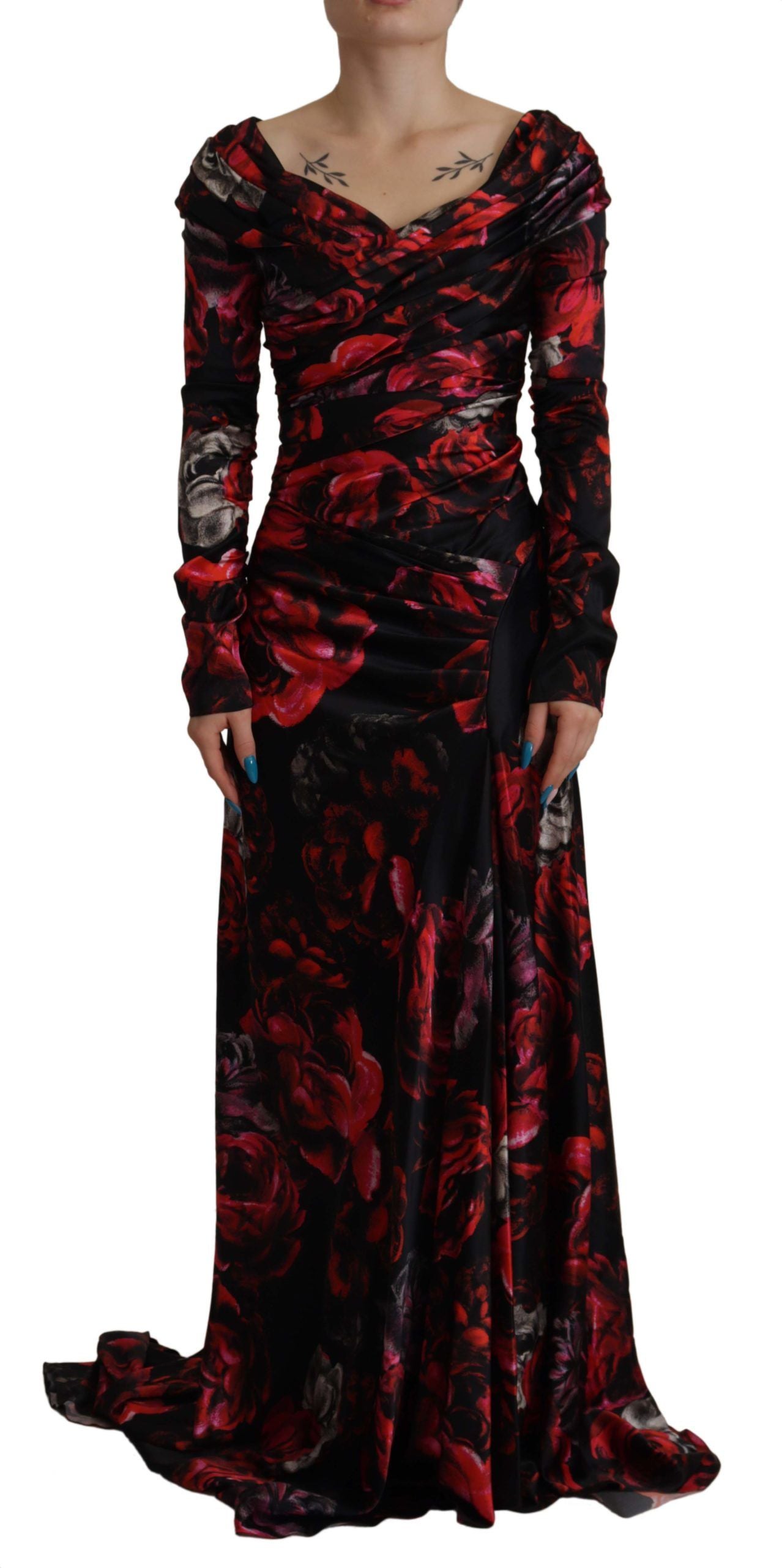 - Elegant Floral A-Line Sheath Dress
