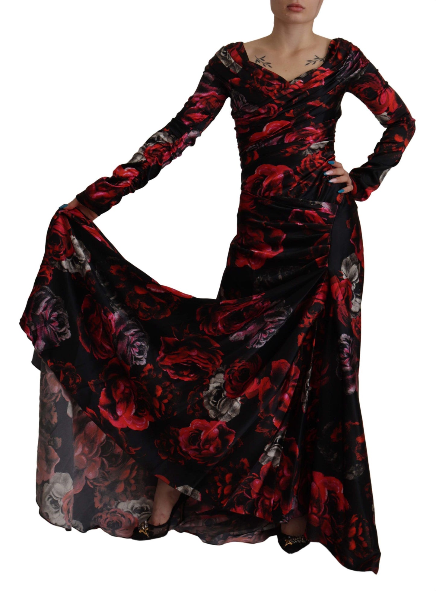 - Elegant Floral A-Line Sheath Dress
