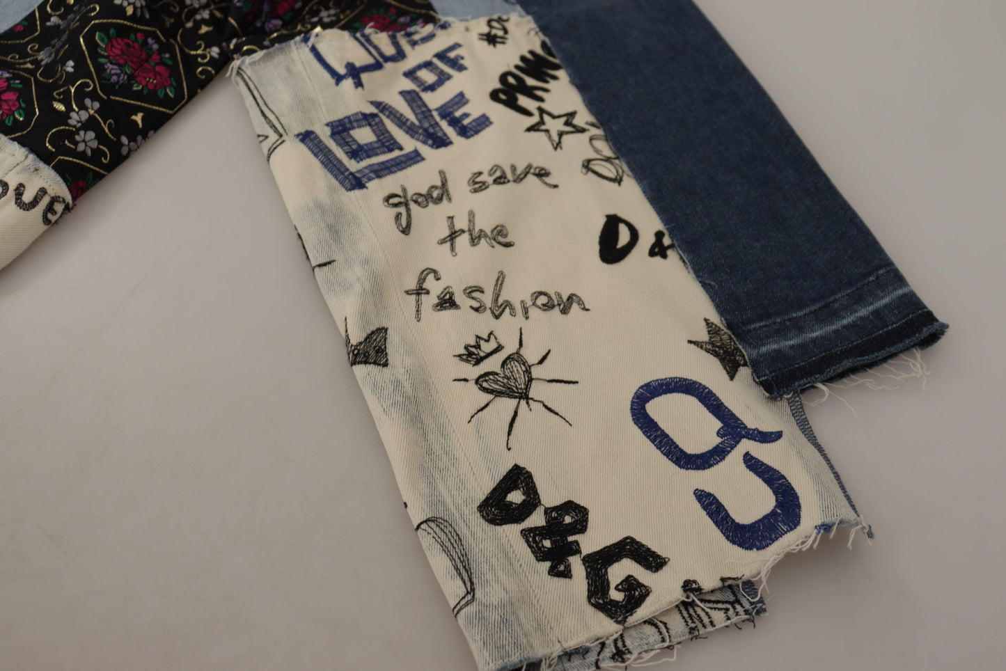 - High-Waist Multicolor Wide-Cut Jeans