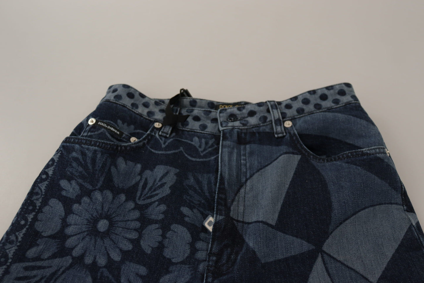 - Elegant Floral High Waist Skinny Jeans
